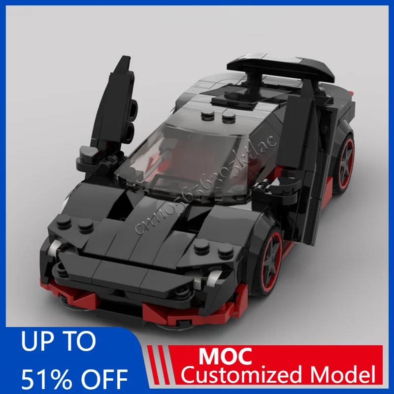 

330 шт., Moc Technology, гоночная черная модель суперкара, строительные блоки, скоростной автомобиль, кирпичи, игрушки для детей и взрослых, специальные рождественские подарки