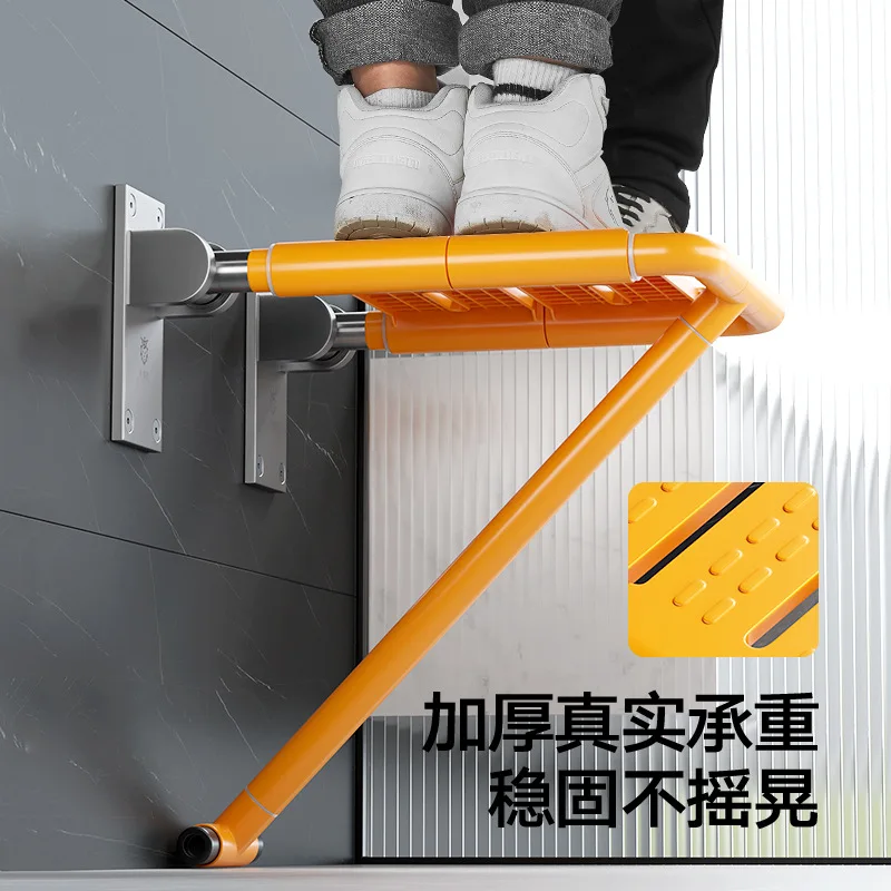 Bathroom folding stool shower seat wall mounted non-slip toilet the elderly toilet the elderly