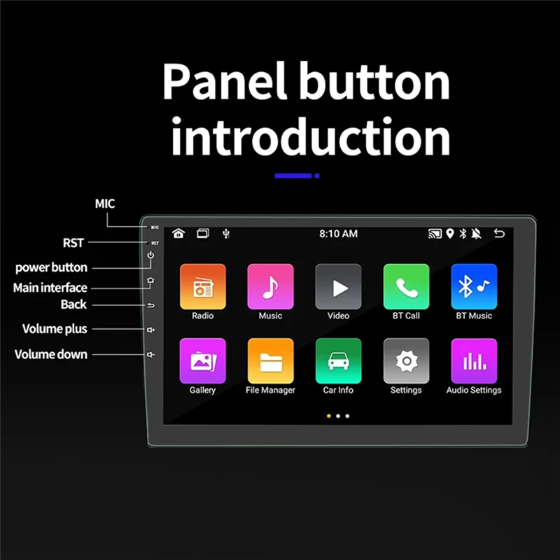 

Android 13 Car Stereo Wireless Carplay Android Auto, 2 Din 10 Inch Touch Screen Car Radio GPS Wifi Bluetooth Rear Camera