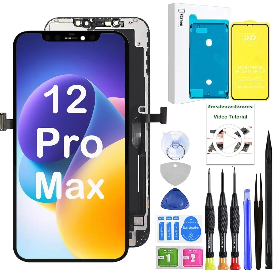

LEAFE для iPhone 12 Pro Max Замена экрана Full HD LCD 3D Touch Совместимость с iPhone 12 Pro Max Замена экрана 6,7 дюйма