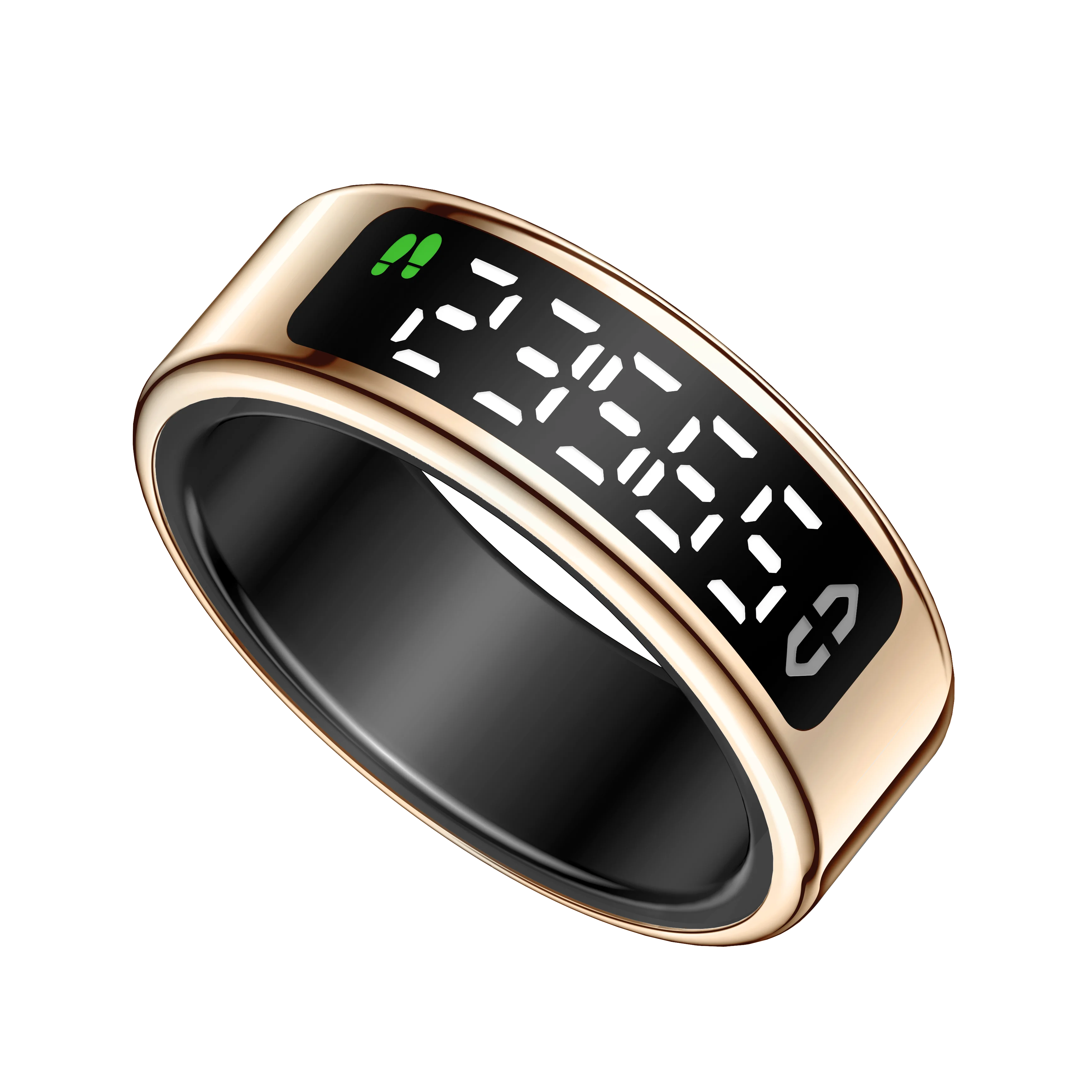 

Смарт-кольцо Фитнес-трекер Светодиодный экран Спортивный монитор здоровья IP68 Водонепроницаемые функции Управление через приложение для мужского и женского использования