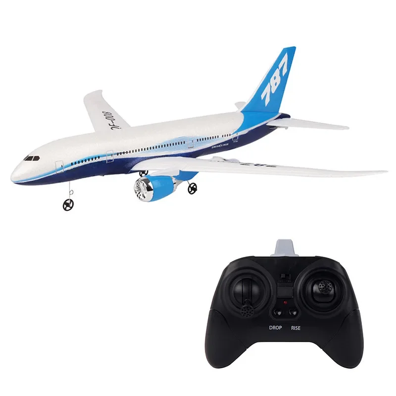Three-channel civil aviation passenger aircraft, three-channel remote control aircraft, fixed-wing foam glider, model aircraft
