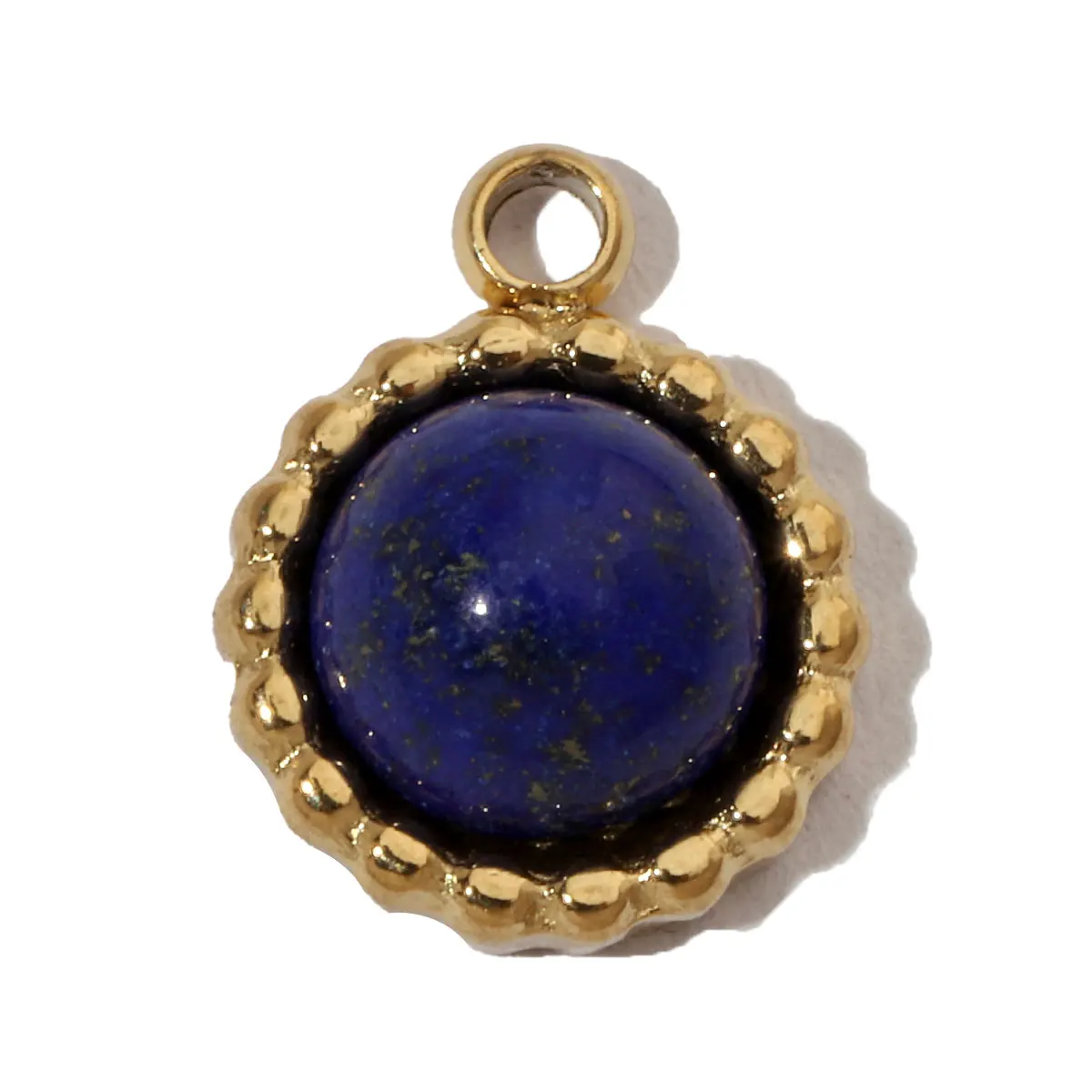 

3Pcs/Lot Stainless Steel Natural Stone Charms Round Star Pendants For DIY Making Bracelet Necklace Earring Accessories Wholesale