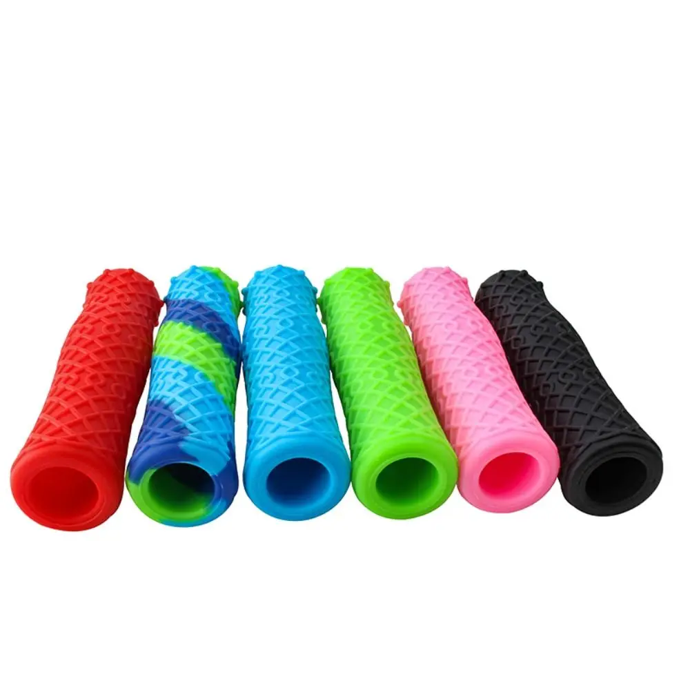 

1 Pair Silicone 22.2 Bicycle Handle Grips Shock-Absorbing with Handle Blocking Bike Rubber Grip Universal Lock on