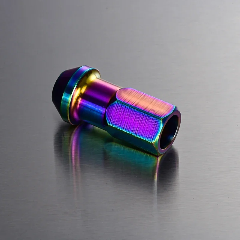 Car Titanium Alloy Rainbow Wheel Nuts Wheel Titanium Lug Nuts M12x1.5/M12x1.25