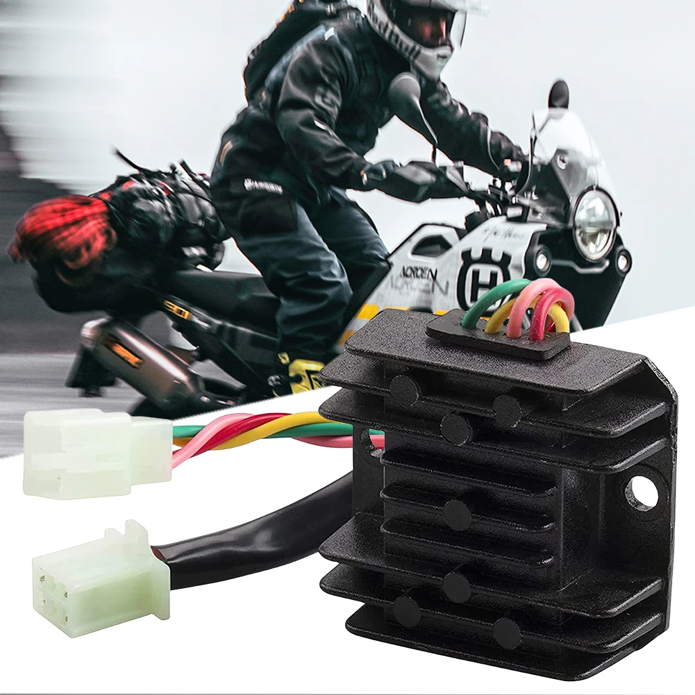 4 Wires Current Rectifier 4 Pins Motorcycle Voltage Regulator Rectifier Motorcycle Regulator Rectifier for ATV GY6 CG125-250CC