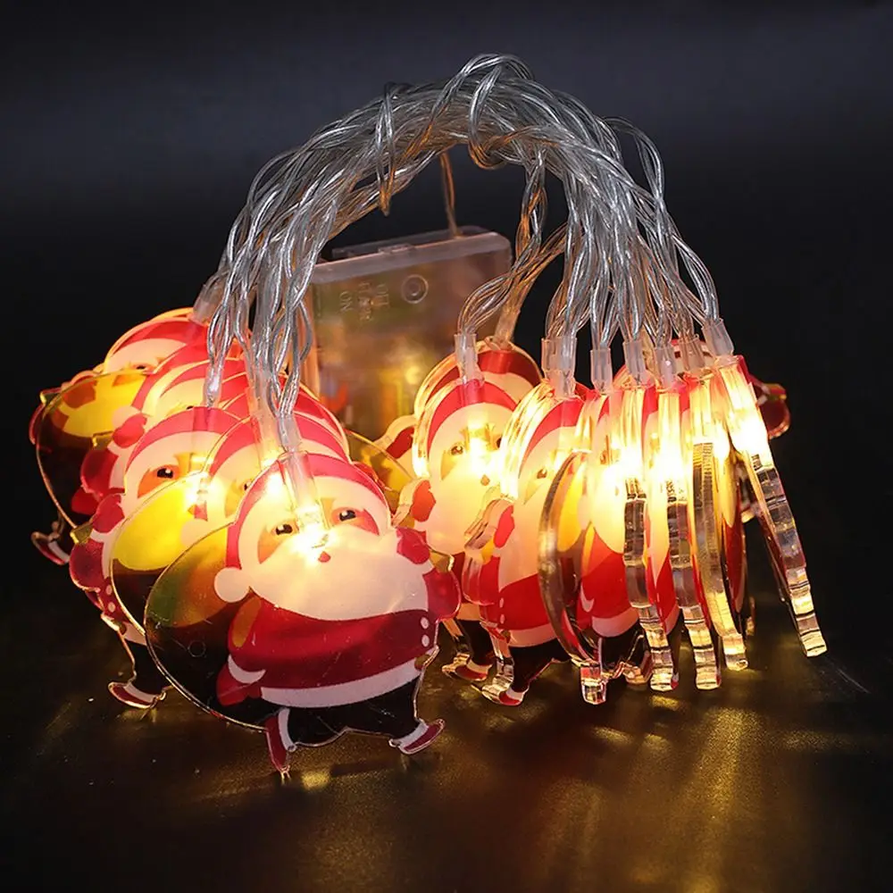 Guirxiété lumineuse de Noël à LED, flocon de neige, étoile, nickel é, guirxiété, batterie, USB, extérieur, arbre, vacances, décoration du Nouvel An, 1.5m-50m, 2024