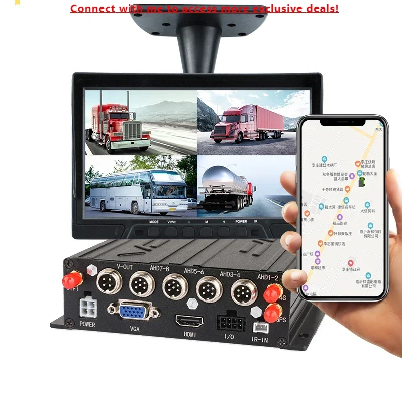 

4 Ch 8 Channels Mdvr 4g Gps Mobile Vehicle Car Dvr Revers Camera Car Mobile Dvr