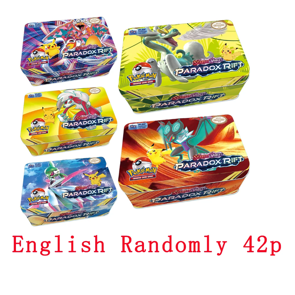 New TEMPORAL FORCES Pokemon cards Iron Box 42 Card Battle Game Hobby Collectibles Game Collection Anime Children's Cards