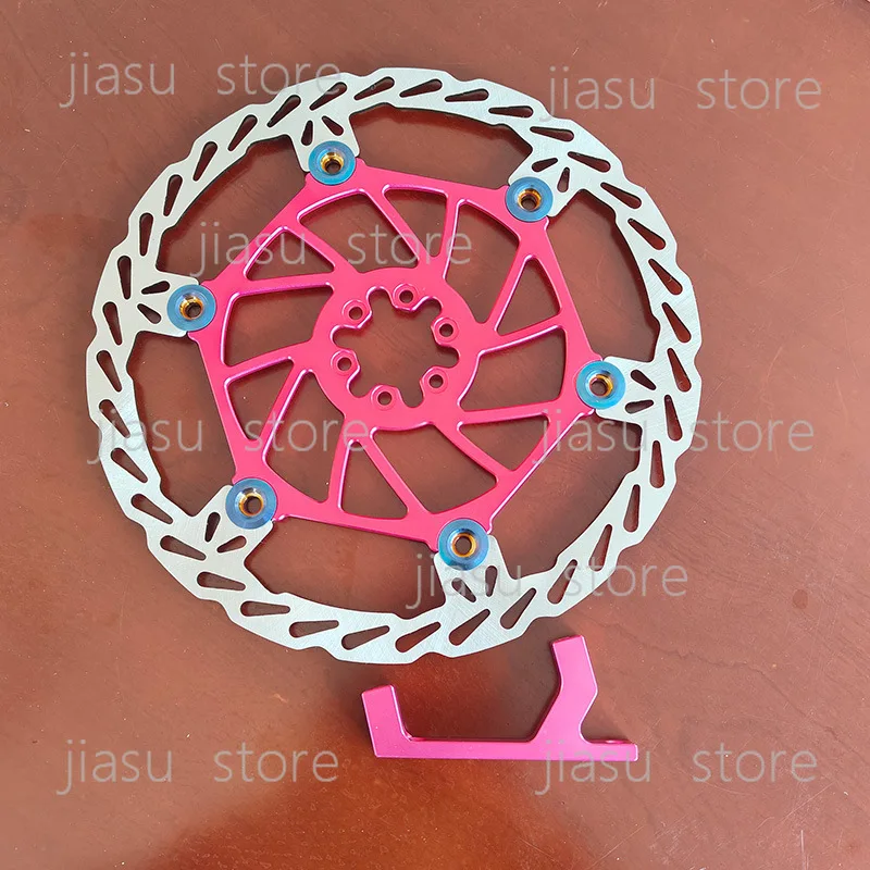 220mm Floating Motorcycle Brake Disc, 2.5mm Thick Rotor with Bracket Adapter for Motorbike Disc Brake Modification