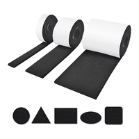 Promotion! Self-Adhesive Felt Gliders,3 Rolls Of Felt Gliders (100 X 10 Cm + 100 X 5 Cm + 100 X 2 Cm),5 Mm Self-Adhesive,For Cha