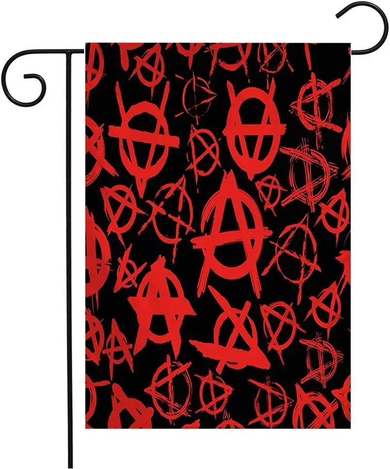 Welcome Garden Flag Pattern Signs Anarchy Graffiti Sign Symbols Grunge Abstract Mark Textures Punk Rough Protest Dirty Seasonal