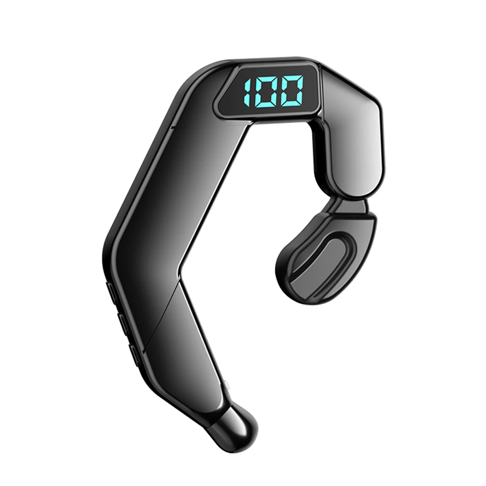 

V19 Беспроводные Bluetooth-наушники с ушным крючком Спортивная гарнитура с костной проводимостью Цифровой дисплей Handfree Бизнес-наушники