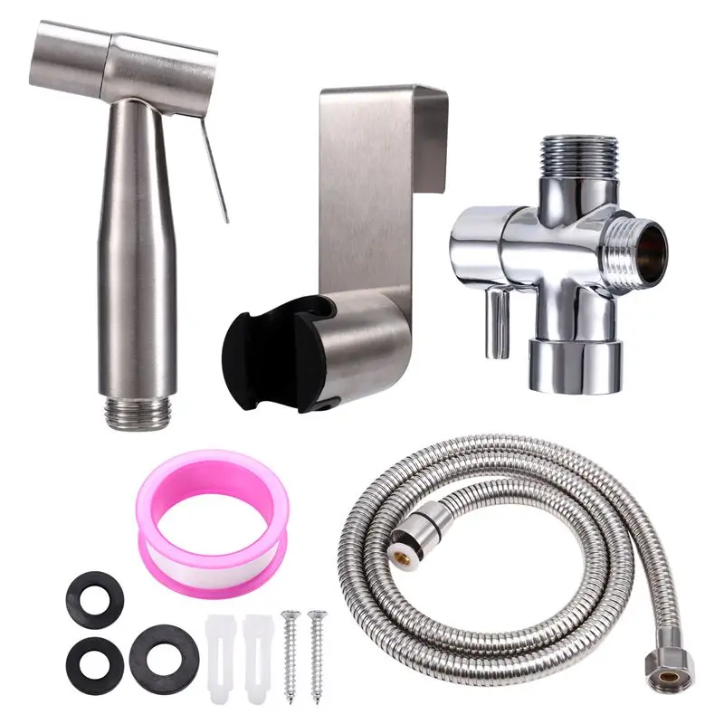 

Набор ручных бидетных распылителей G7/8 из нержавеющей стали для туалета и ванной комнаты - [A22I Store]