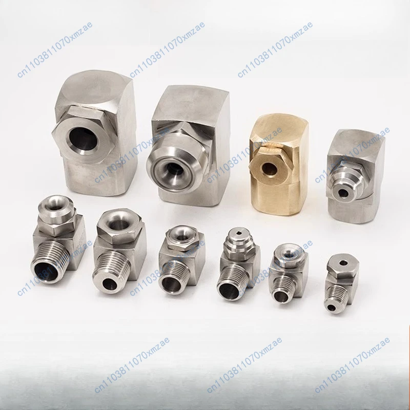 Buse latérale à cône creux d'angle en acier inoxydable, buse de nettoyage par pulvérisation de refroidissement d'angle à Angle droit en forme de L à 90 degrés, 1 pièce