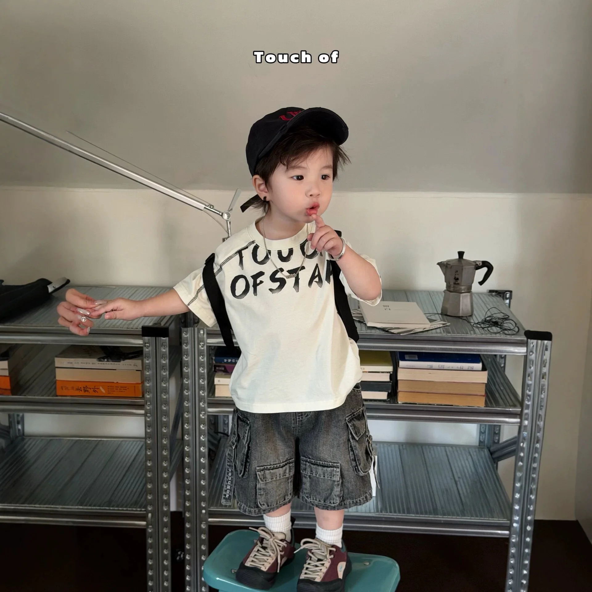 Boys T-shirt 2026 Spring and Summer New Children's Clothing Korean Style Boys and Girls Foreign Letters Printed T-shirt