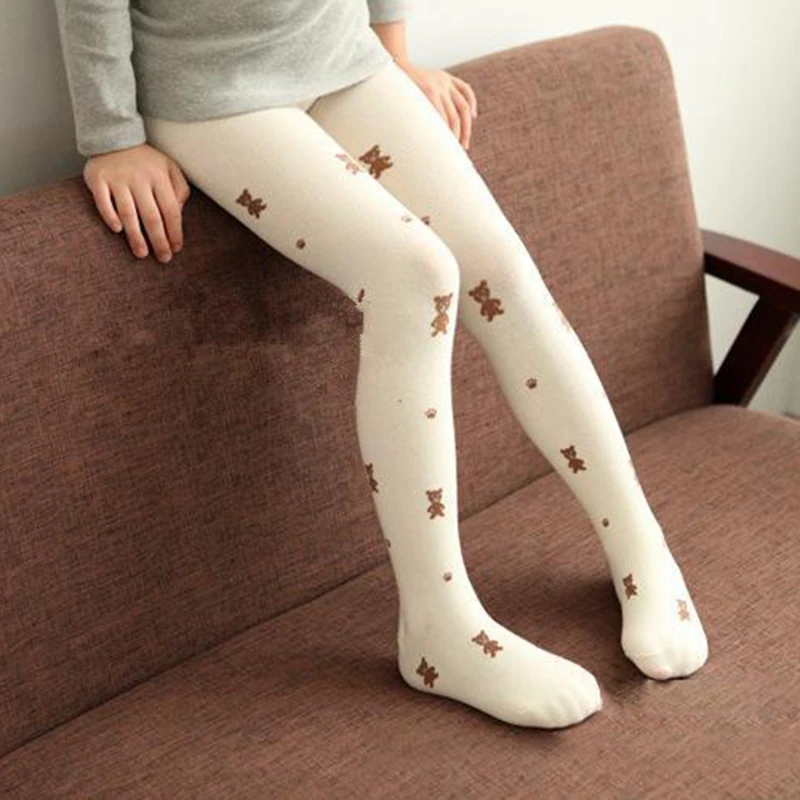 Spring Autumn Children Clothing Girls Leggings Cartoon Bear Tight Pants Baby Pantyhose Girls Slim Legging Kids Pants