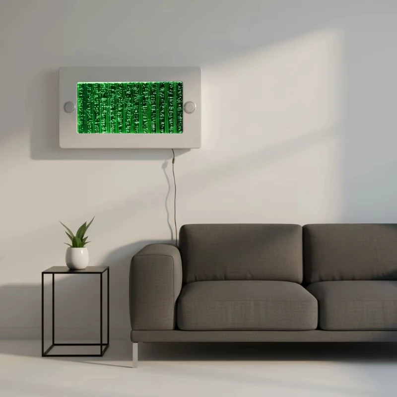 Inductive LED Bubble Wall Speaker - Educational Home Wall Mounted Bubble Screen Music Light for Relaxation