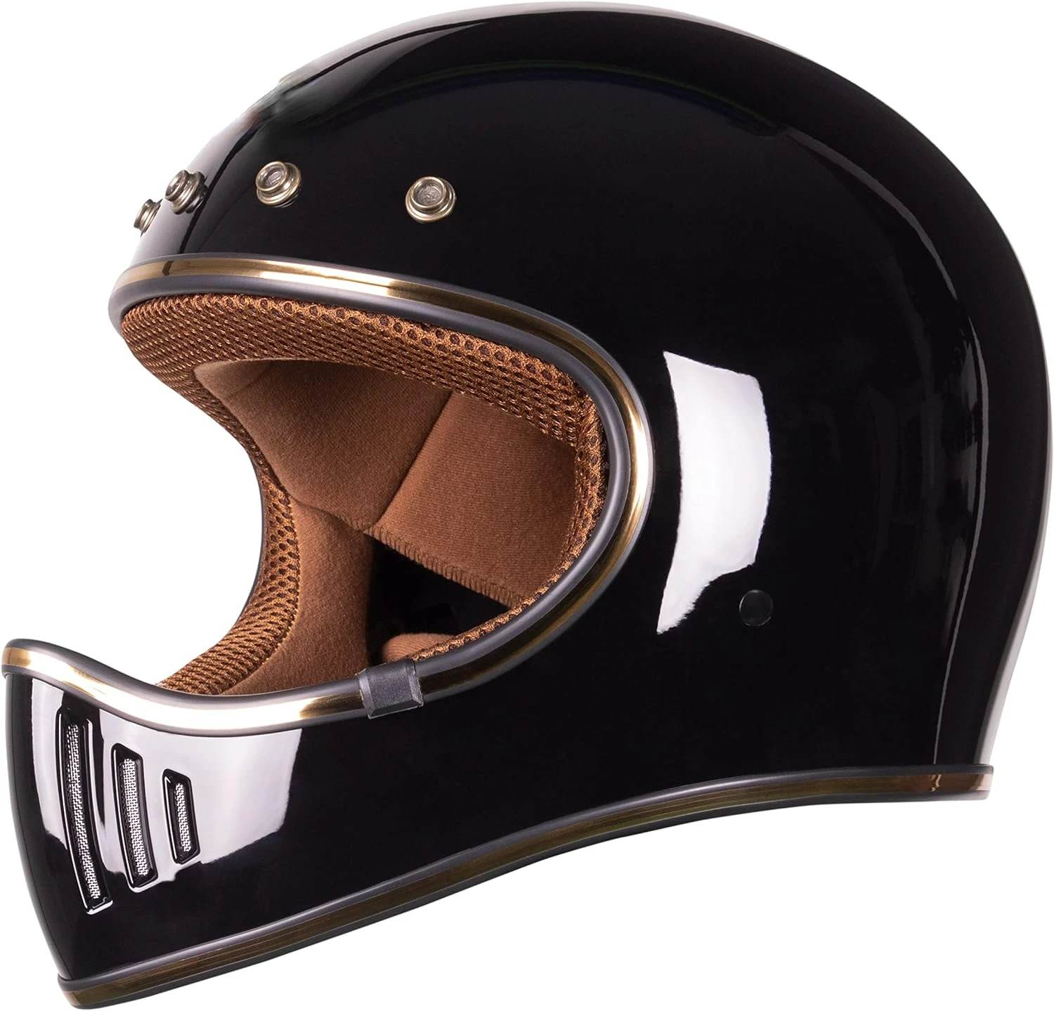 

M141 Full face Motorcycle Helmet - DOT Approved - Unisex, Classic, Elegant Design (Gloss White, M)