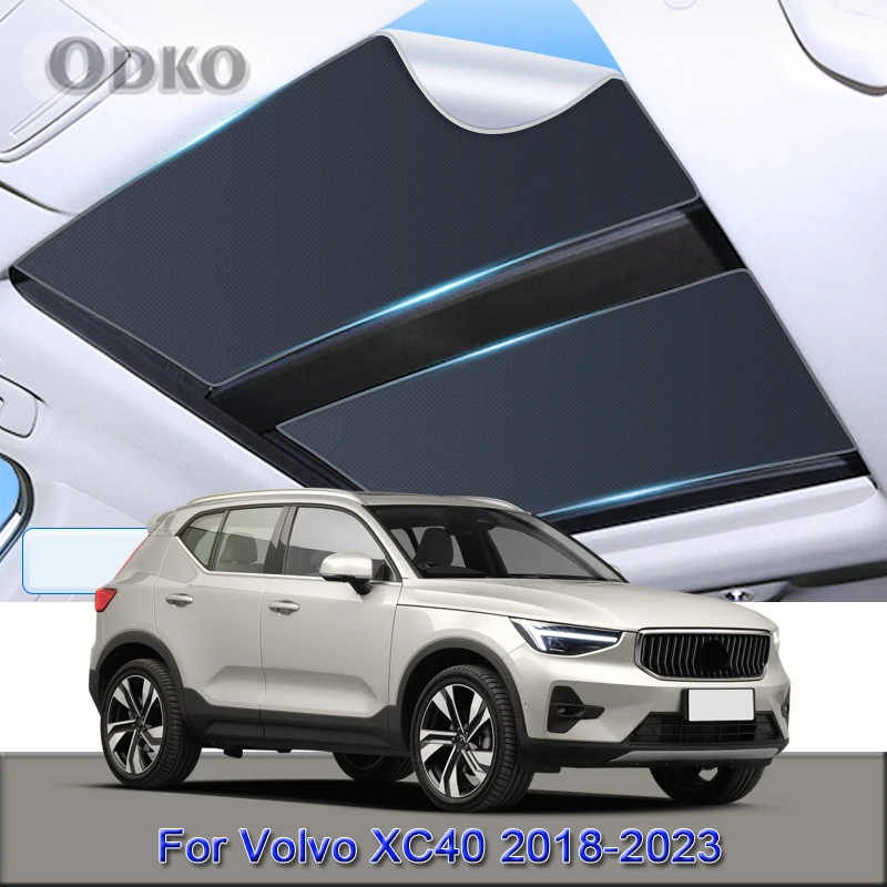 Car Electrostatic Adsorption Sunroof Sunshade For Volvo XC40 2018-2022 2023 Heat Insulation Skylight Sticker Auto Accessories