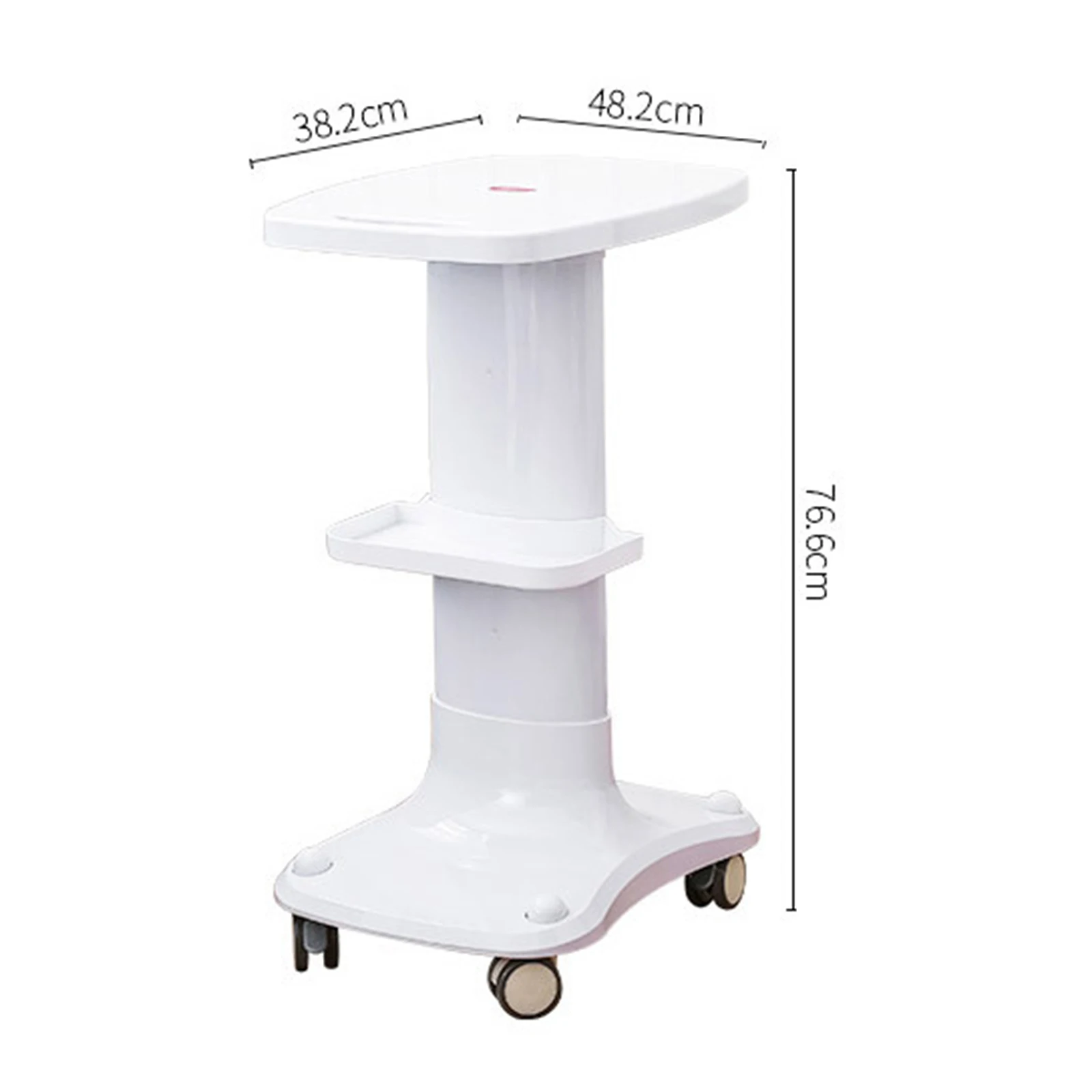 Beauty Rolling Trolley Cart 75kg Load Professional Beauty Rolling Stand Salon Beauty Instrument Storage Cart with Wheel Tray