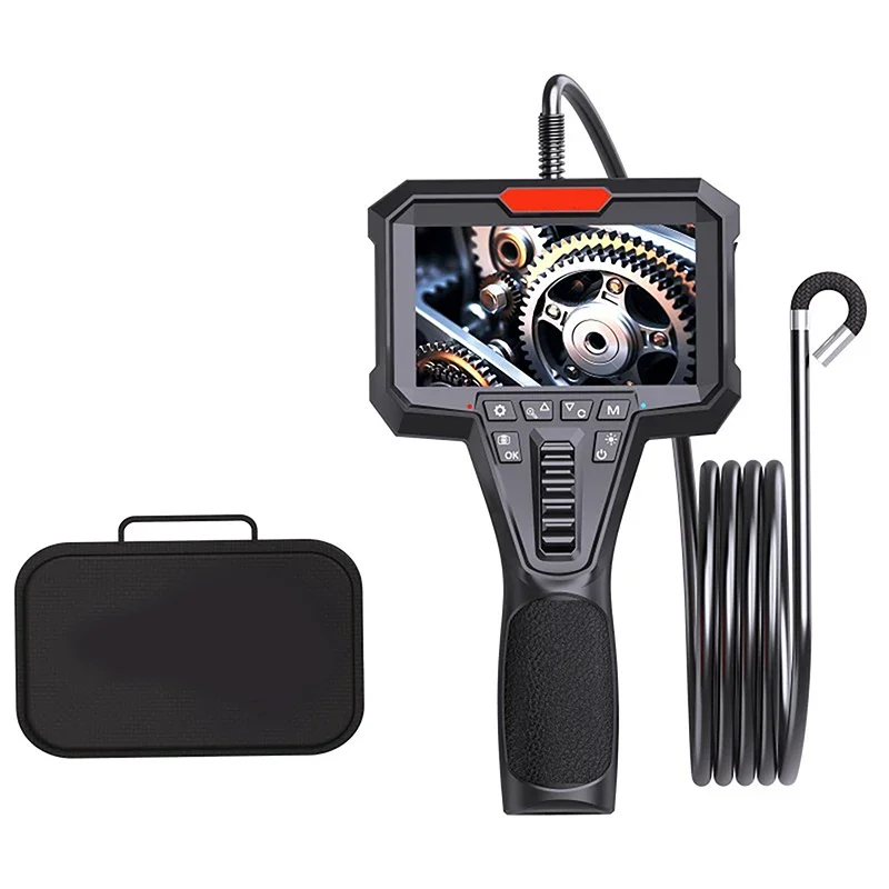 Articulating Borescope with 4.3'' Monitor 1080P  Steerable Endoscope Camera  with Articulated Probe for Engine Inspect