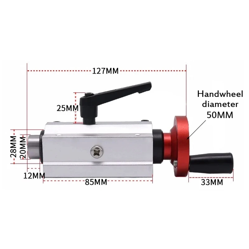 Woodworking Lathe Tail Top Seat Mini Beads Machine B12 Chuck Live Top Retractable Movable Rotary Drilling Tailstock Live Center