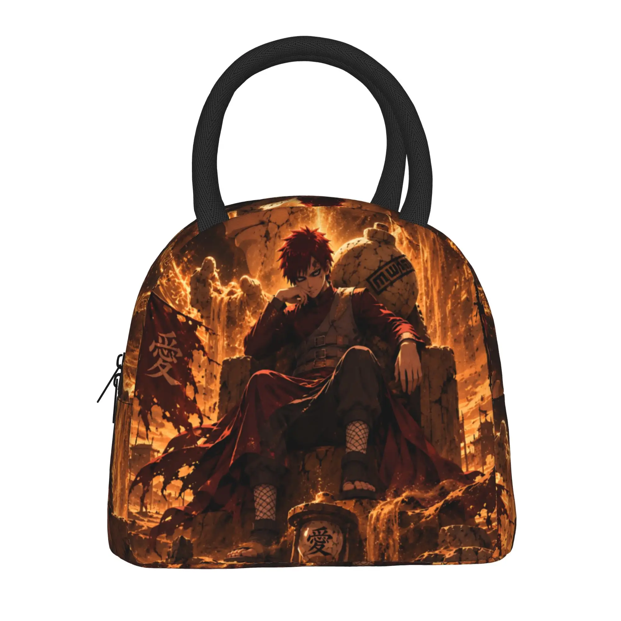 Naruto Anime Theme Insulated Lunch Bag Insulation Bento Pack Rice Bag  bolsa Student Bento Lunch Handbag Insulation