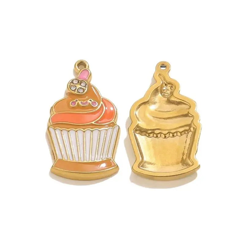 A52E Thép không gỉ cốc điện thoại mặt dây chuyền cho đồ trang sức làm thủ công DIY