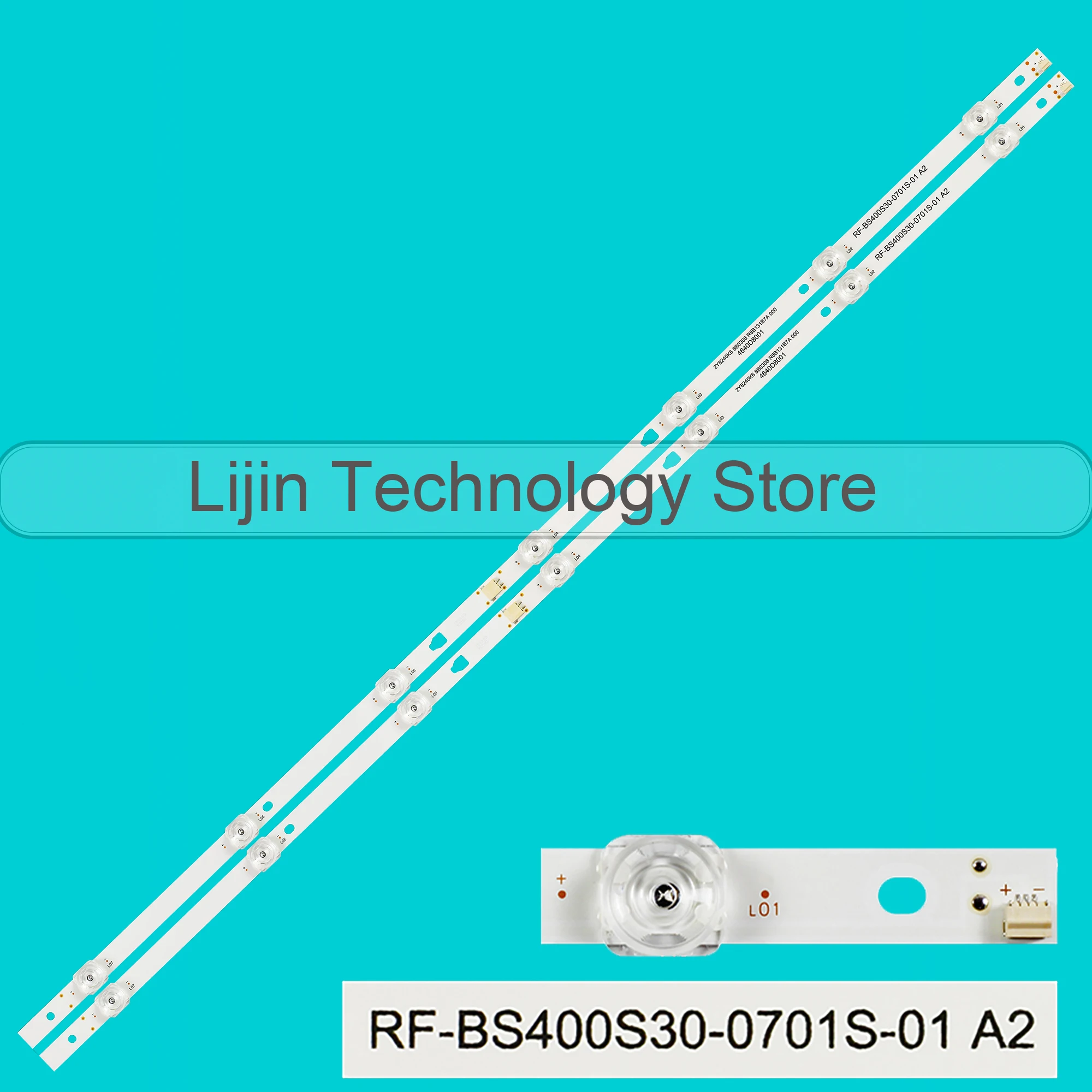 

LED Strip For H-LED40ET3000 V400HJ6-PE1 F40D7300W 40D5TDG L40D5T C400F18-E1-C NX-40TFS110 SA40S57N 40G2 RF-BS400S30-0701S-01 A2