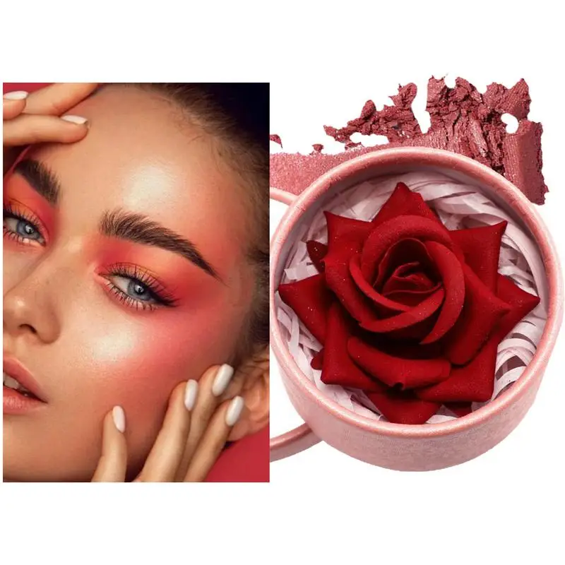 Fard a doppio sfumatura in polvere fine Fard rosa Tinta naturale opaca per guance Illumina il viso Rosso Contouring per il viso Cosmetici Fard in polvere