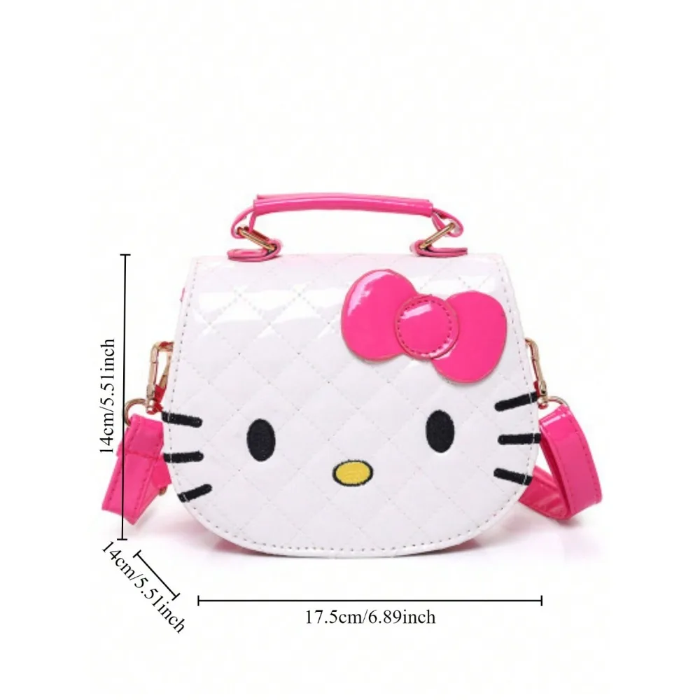 Sanrio Hello Kitty Kawaii Fashion New Korean Cartoon  Princess Bag Girls Kitten Portable Shoulder Candy Crossbody Beauty