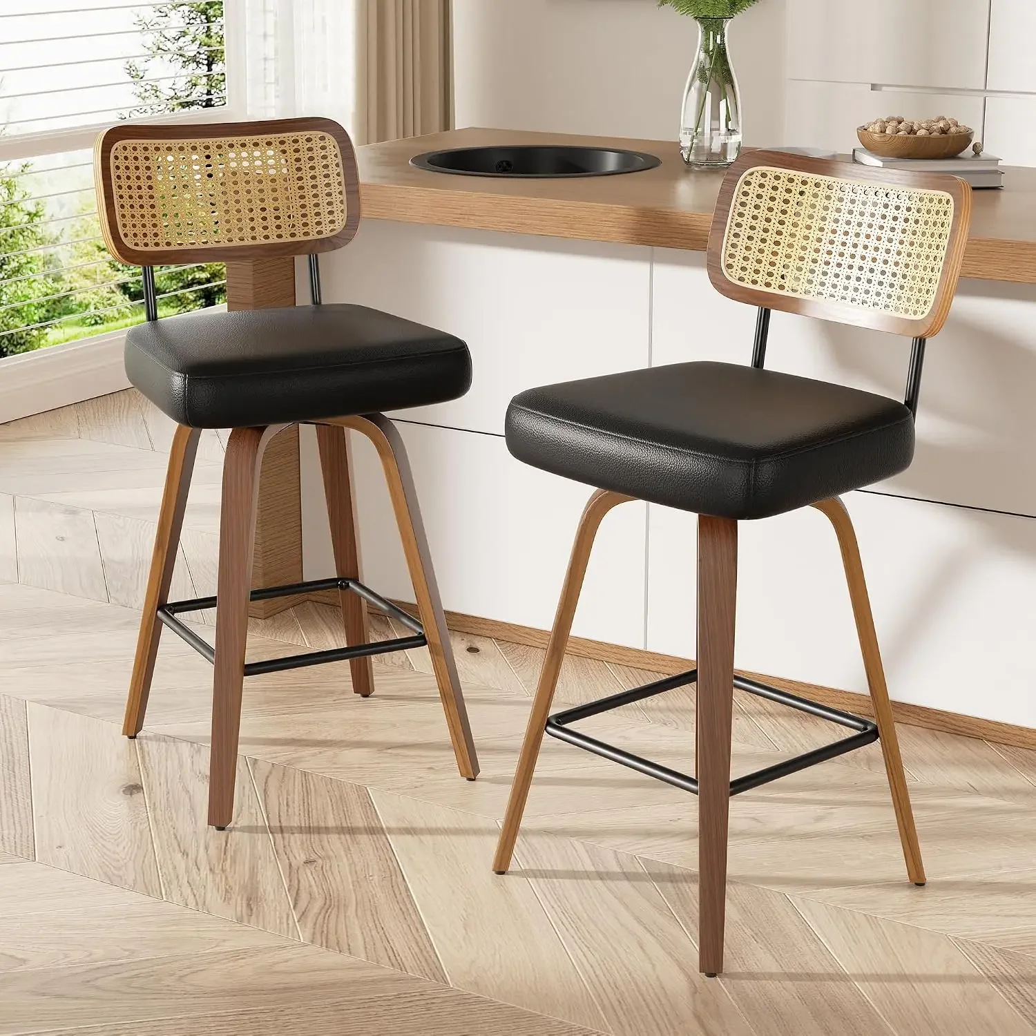 Swivel Bar Stools Set of 2, 26