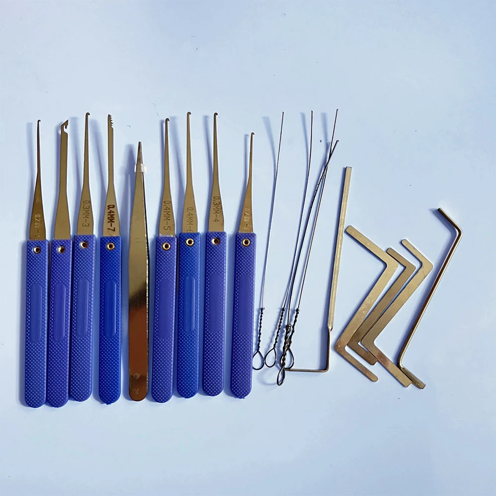 

Locksmith Tool Set for Home & Family – 18-in-1 Broken Key Extractor Tools Kit with Tension Wrench LA-AA423