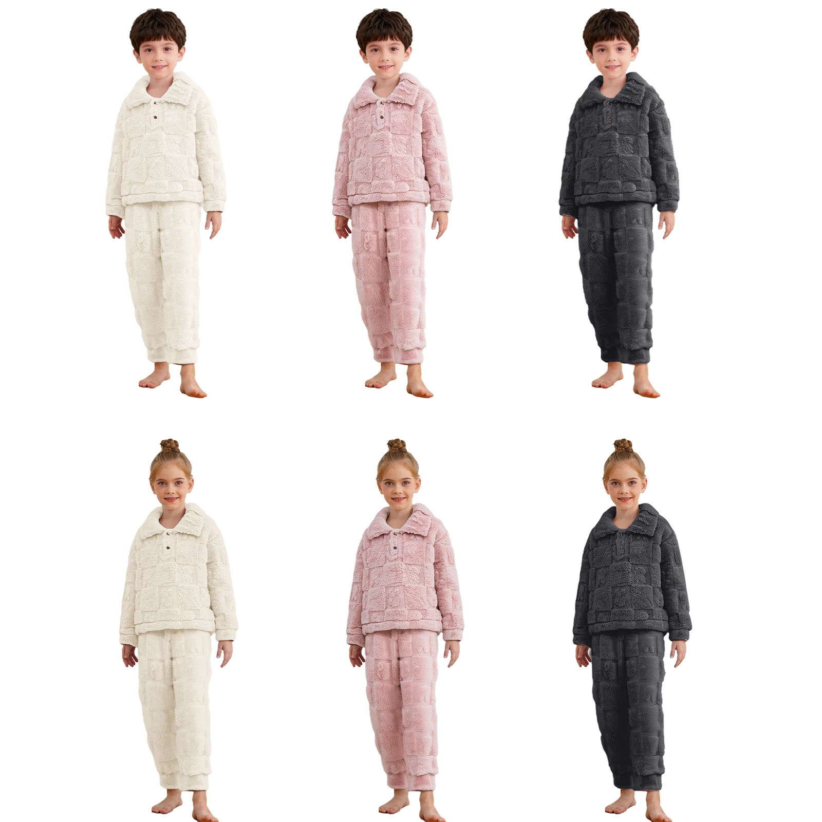 الأطفال الفتيات 2 قطعة غامض الفانيلا بيجامة الزي ملابس خاصة Homewear طويلة الأكمام البلوز بلوزات فستان أطفال مع سروال داخلي لحفلة الاحماء عطلة #5