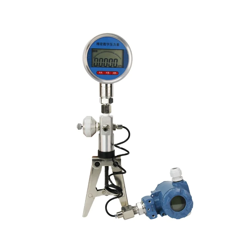 

Clouds Pneumatic Hight Precision Digital Pressure Calibrator Differential Portable PressureTest Pump Dead Weight Tester