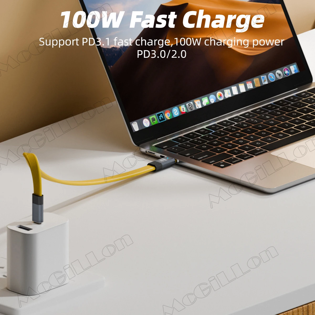 USB3.2 USB C to Type C PD100W Cable 8K@60Hz 20G USBC for ThunderBolt3 TB3 Macbook iPad Samsung Google Pixel NS Switch Steam Deck