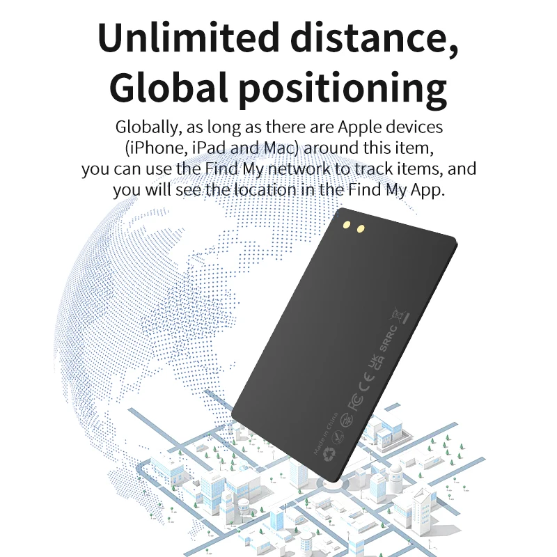 Micflip   iOS Universal MFi certified Finder my portable card style finder with ultra long battery life IP65 global posit