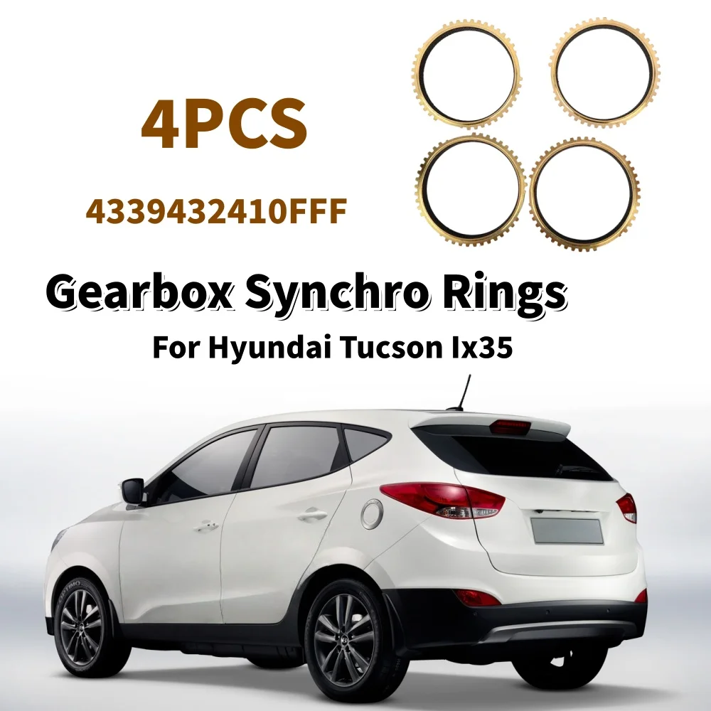 

4Pcs Chassis Gearbox Synchro Rings Replacement Car Engine Gearbox Part 4339432410fff 4339432410 For Hyundai Tucson Ix35