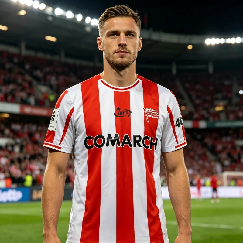 2026 Latest Polish Football Tee Poland KS Cracovia Quick Drying Soccer  Training Fans Simple and Comfortable T-shirt Beachwear