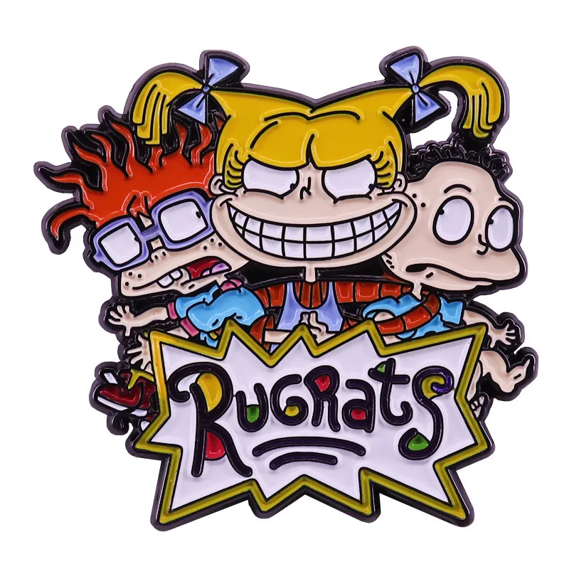 S-Rugrats Creativity Anime Lapel Pins Backpack Jeans Enamel Brooch Cute Dinosaur Pin Women Fashion Jewelry Gifts Cartoon Badges