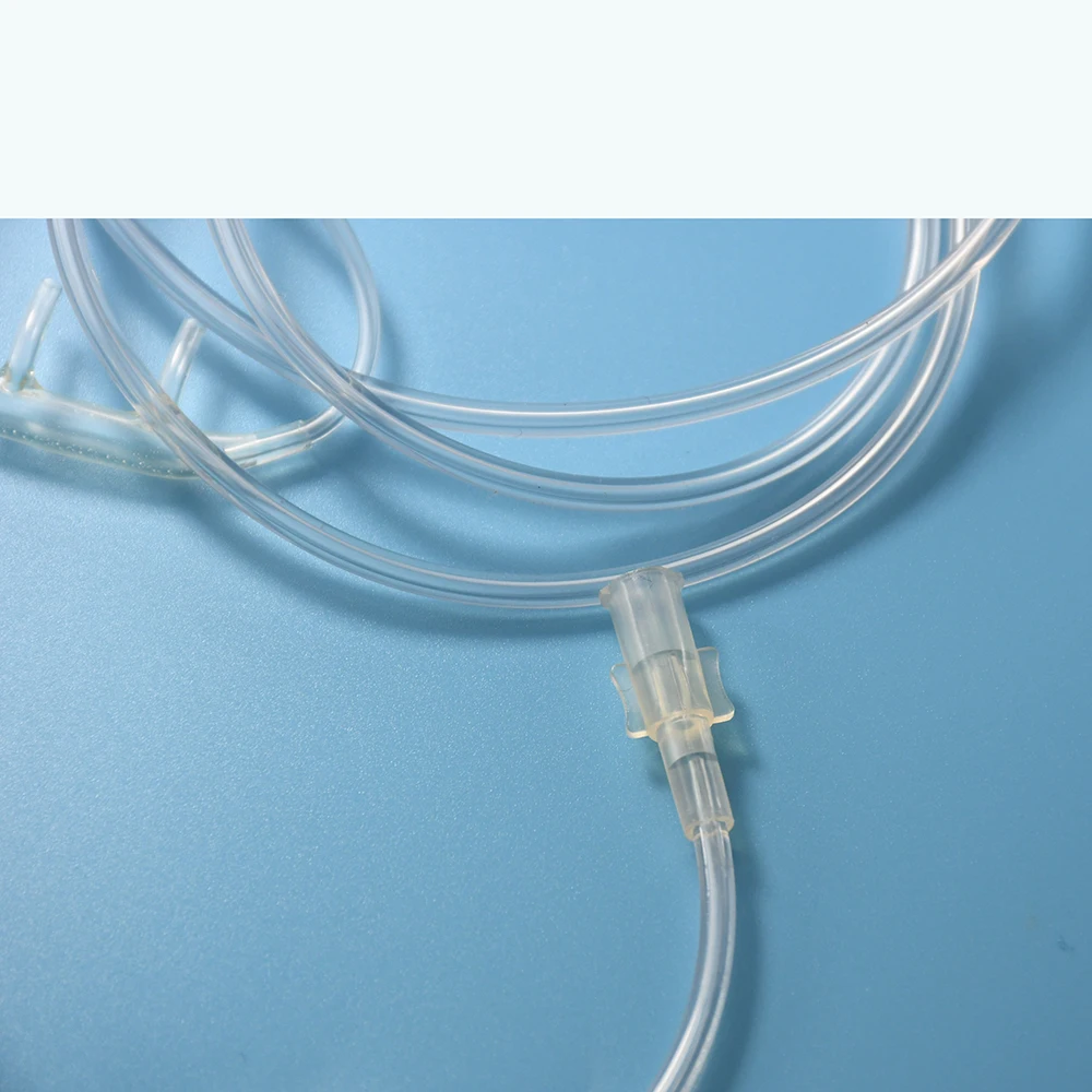 Nasal Oxygen Tube Co2 O2 H2 Oxygen Generator Parts Disposable Medical Pvc Tube Nasal Catheter with Luer Female Connector