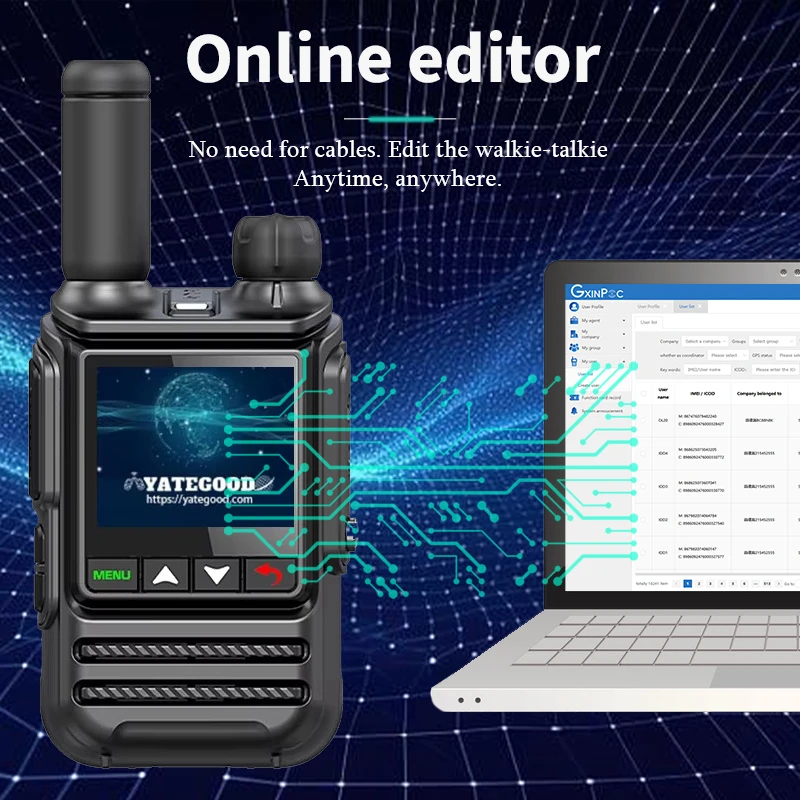 YATEGOOD G968 جهاز اتصال لاسلكي بدون حد مسافة اتصال داخلي طويل الاستعداد محمول أكثر من 5000 كجم 4G 5G