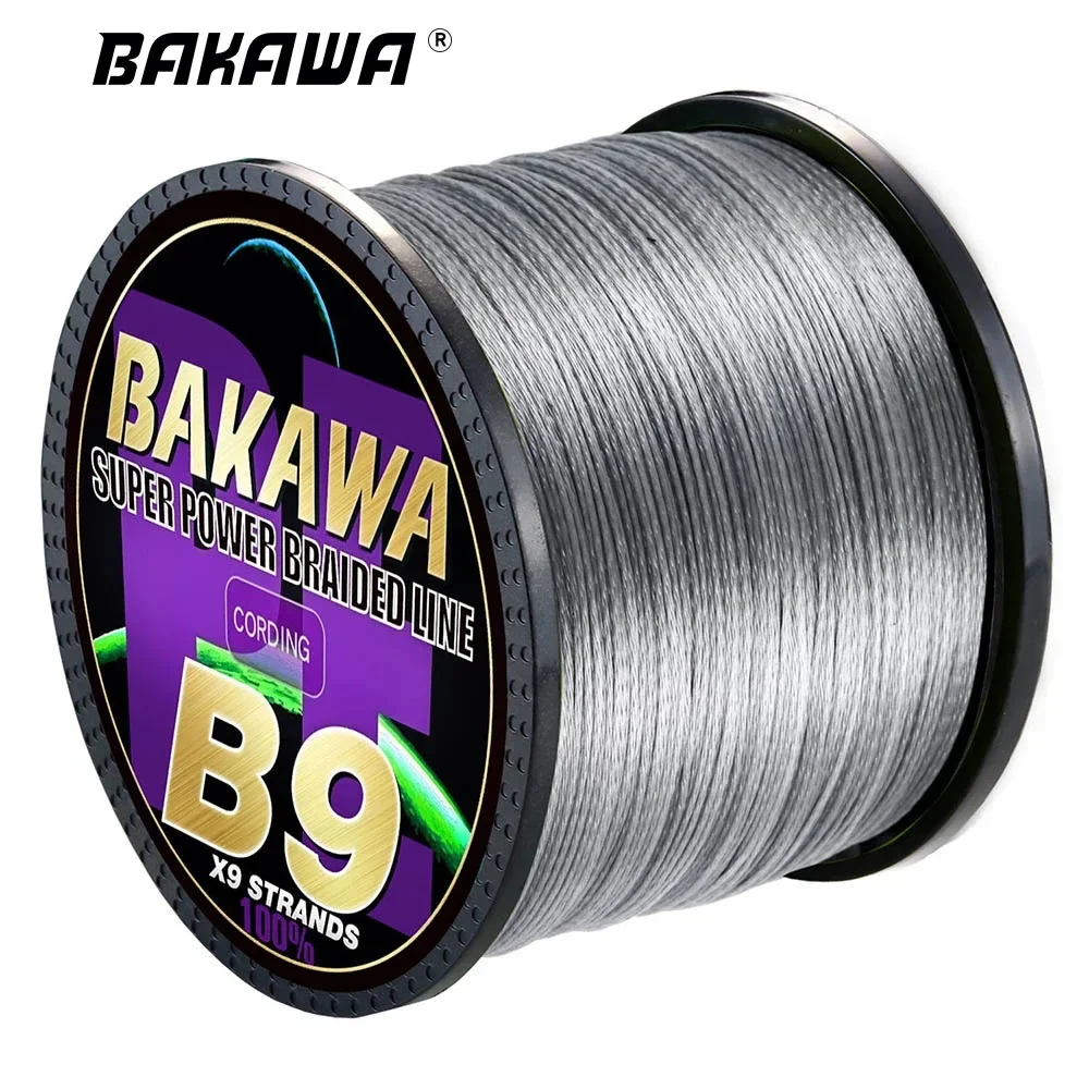 

BAKAWA New 9 Strands PE Multifilament Fishing Line Raid 300M 500M 1000M 100M Carp Seawater Wire Smooth Durable Japanese Pesca