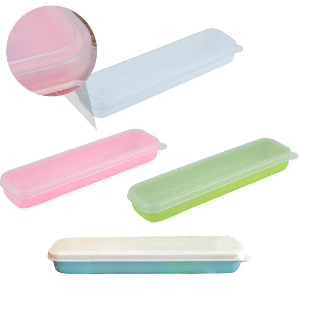 

8Pcs Plastic Cutlery Box Transparent Draining Eco Friendly Home Hotel Party Office Portable Storage Clamshell