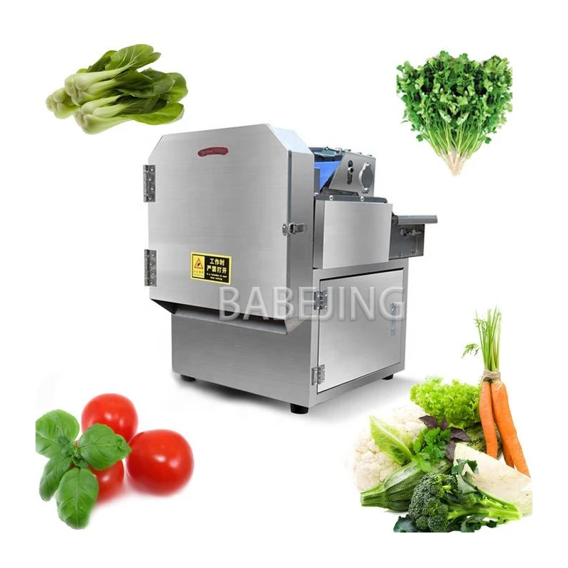 BABEJING Automatic Veggie Slicer, Vegetable Cutting Machine 220V Stainless Steel Catering Shred Equipment