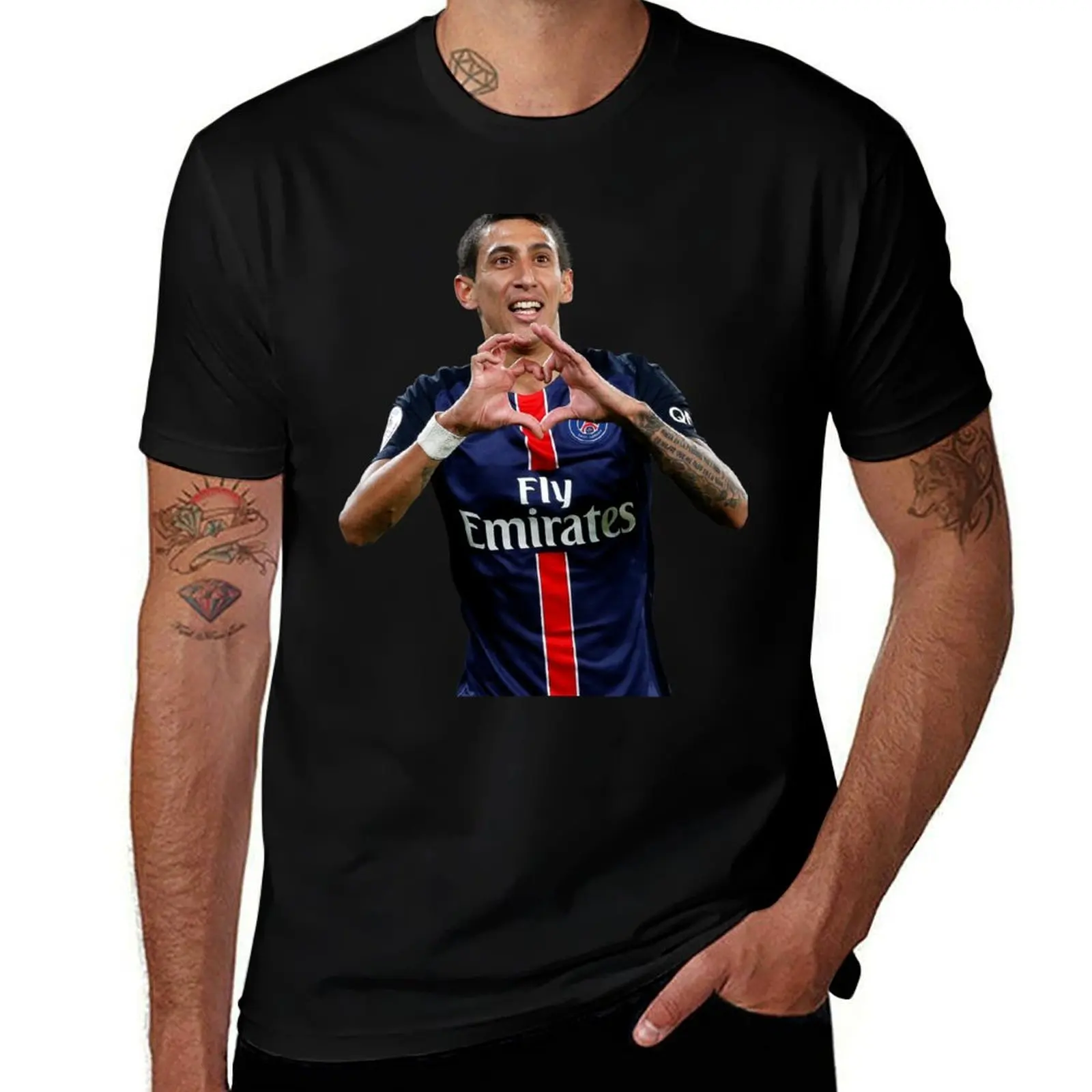 angel di maria celebration goal T-Shirt Casual Street Style Short Sleeve Tee T-Shirt