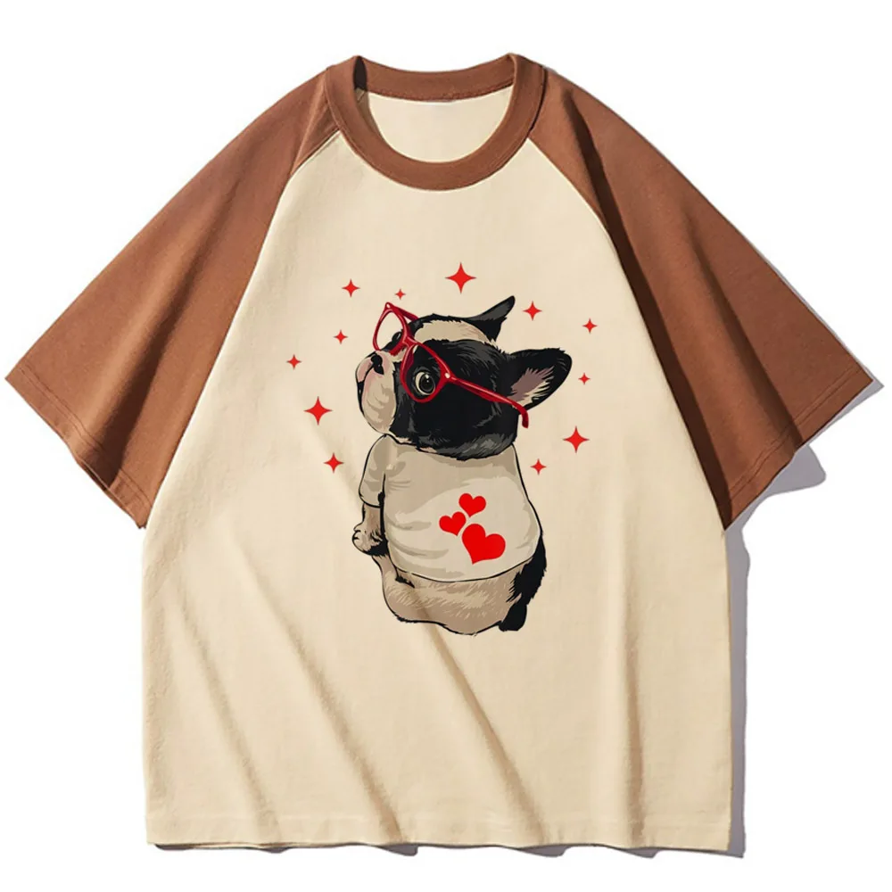 Pug Tee women funny pattern summer Tee girl Japanese clothing