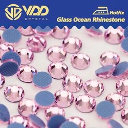 VDD 040 Light Rose High Quality Hot-Fix Glass Rhinestone Crystal Flatback Glitter Stones DIY Garment Decoration Wedding Dress