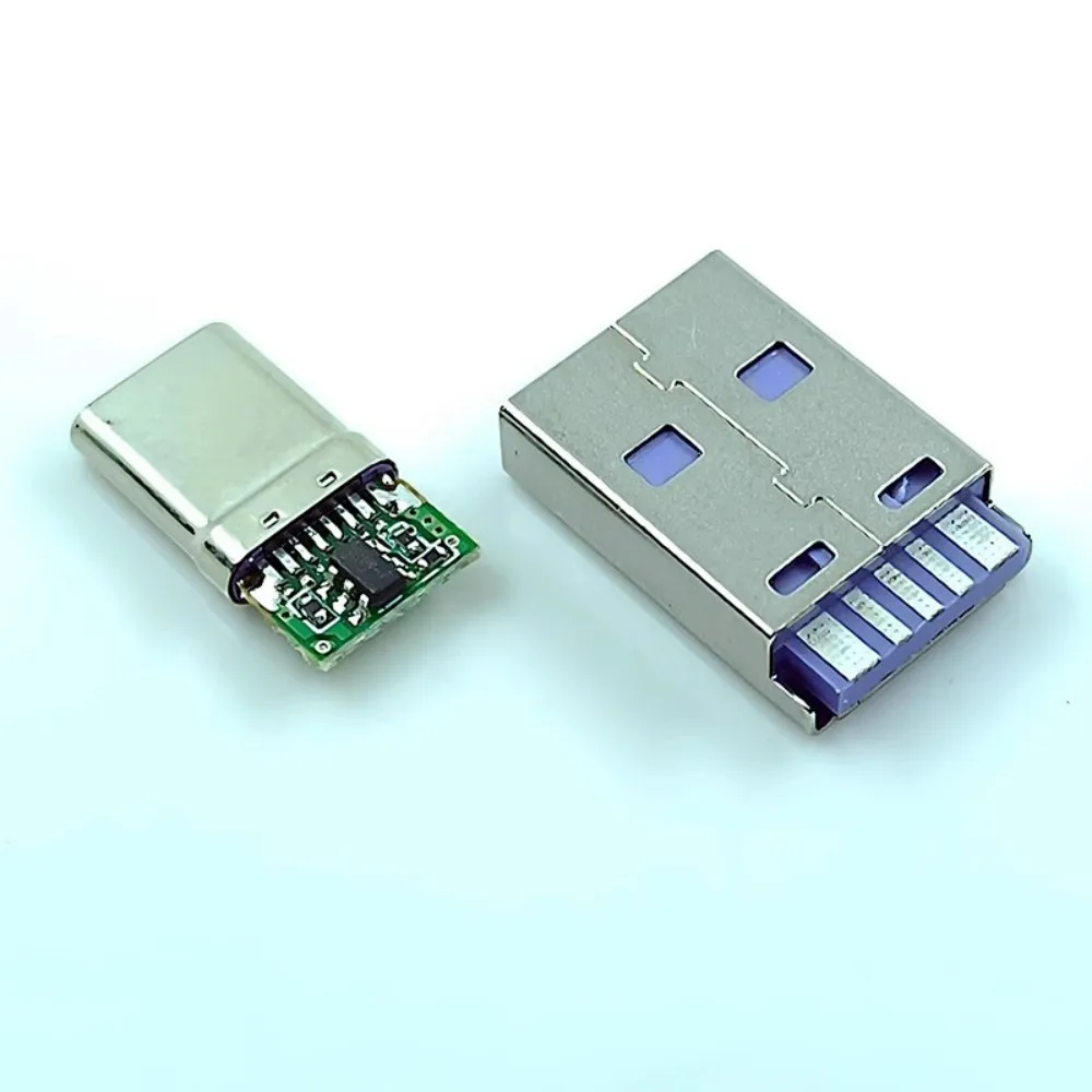 

100 шт. TYPE-C, полностью совместимая, 5-ядерная накладка с мужской головкой, 65 Вт, QC, многопротокольная сверхпротокольная зарядка